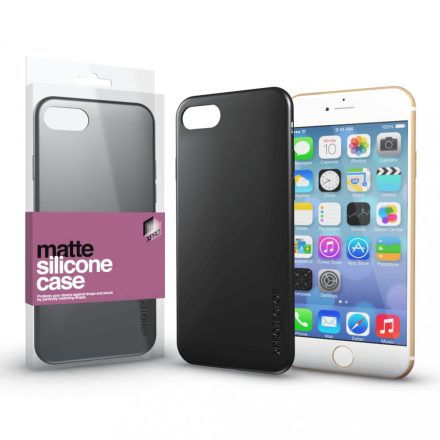 Szilikon matte tok ultra vékony fekete Apple iPhone 6 / 6S készülékhez