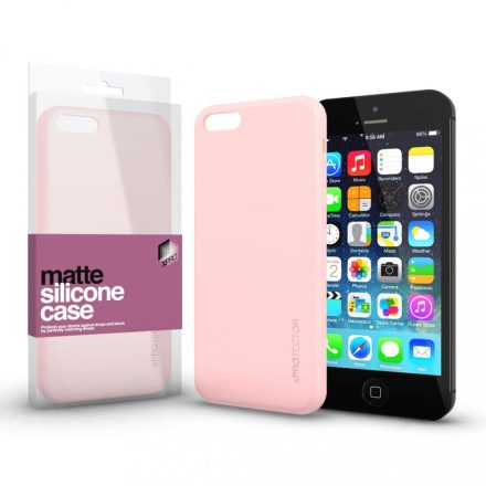 Szilikon matte tok ultra vékony Púder pink Apple iPhone 5 / 5S / SE (2016) készülékhez