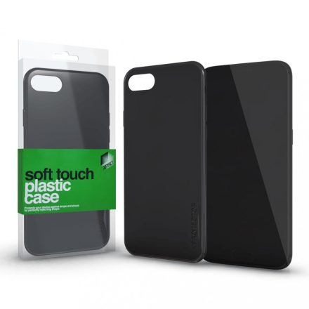 Plasztik tok Soft-touch felülettel fekete Samsung S8+
