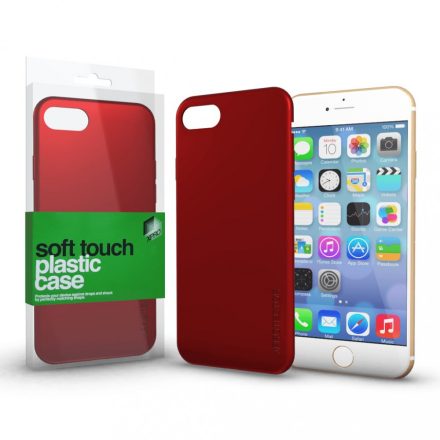 Plasztik tok Soft-touch felülettel piros Apple iPhone 7 Plus / 8 Plus készülékhez
