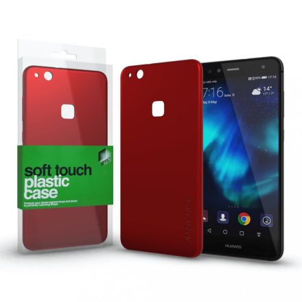 Plasztik tok Soft-touch felülettel piros Huawei P10 Lite készülékhez