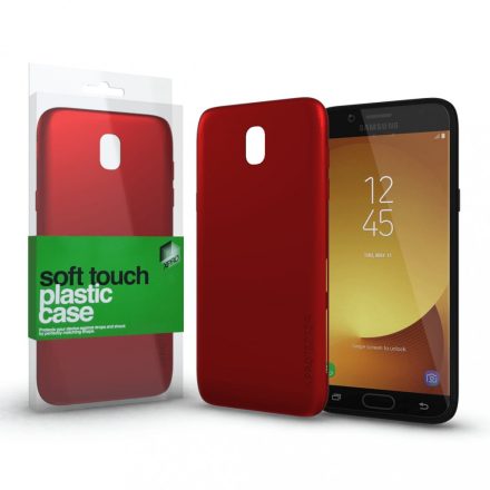 Plasztik tok Soft-touch felülettel piros Samsung J5 2017 készülékhez