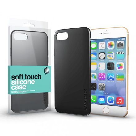 Soft Touch Szilikon Case fekete iPhone 7 8 SE (2020)