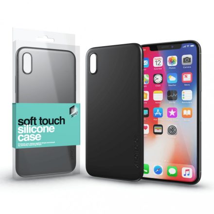 Soft Touch Szilikon Case fekete Apple iPhone X készülékhez