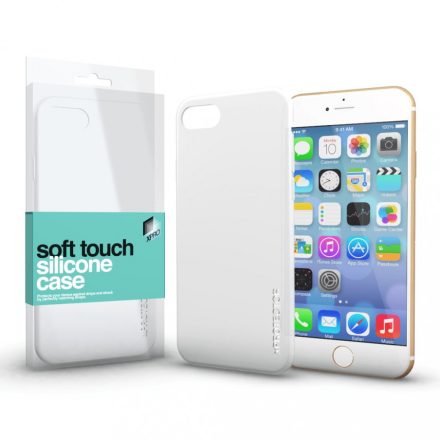 Soft Touch Szilikon Case fehér iPhone 7 8 SE (2020)