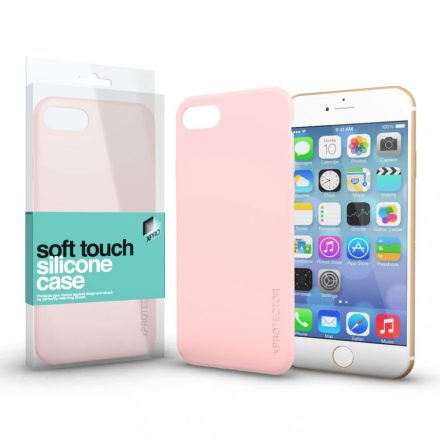 Soft Touch Szilikon Case púder pink Apple iPhone 7 Plus / 8 Plus készülékhez