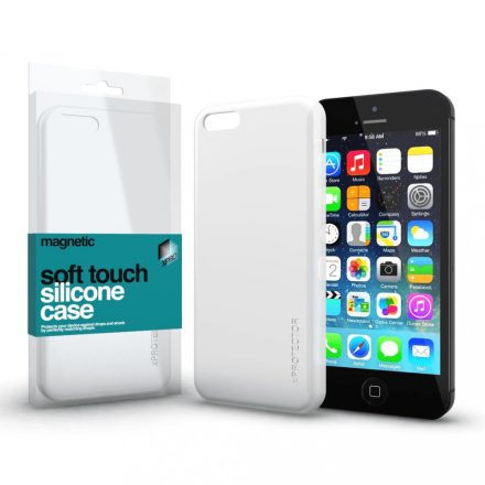 Magnetic Soft Touch Szilikon Case fehér Apple iPhone 5 / 5S / SE (2016) készülékhez