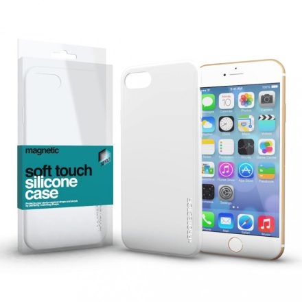 Magnetic Soft Touch Szilikon Case fehér Apple iPhone 7 Plus / 8 Plus készülékhez