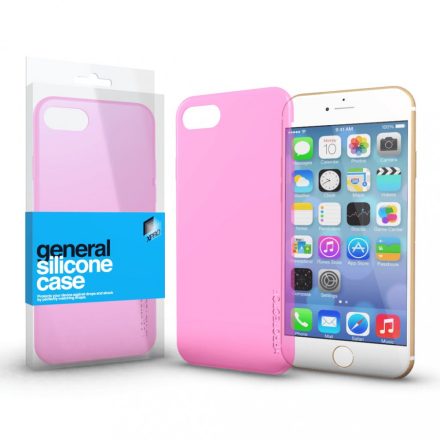 Szilikon tok Case Pink ultra vékony 0.33 mm Apple iPhone 7 Plus / 8 Plus készülékhez