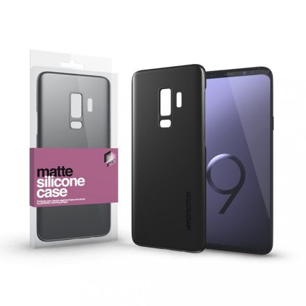 Szilikon matte tok ultra vékony fekete Samsung S9+ készülékhez