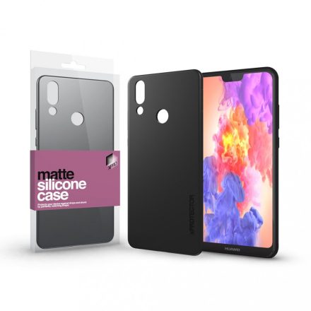 Szilikon matte tok ultra vékony fekete Huawei P20 Lite