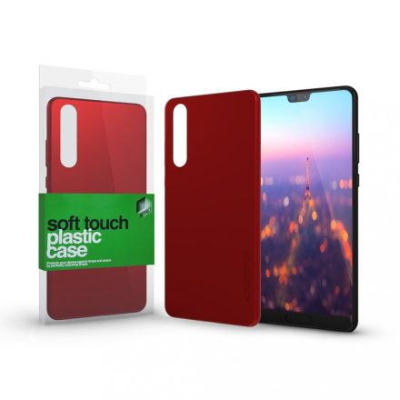Plasztik tok Soft-touch felülettel piros Huawei P20 Pro készülékhez