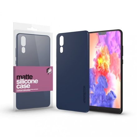 Szilikon matte tok ultra vékony sötétkék Huawei P20