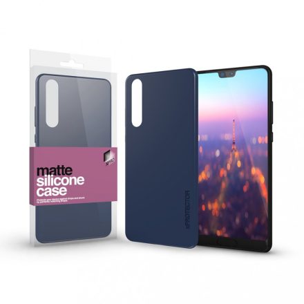 Szilikon matte tok ultra vékony sötétkék Huawei P20 Pro