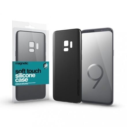 Magnetic Soft Touch Szilikon Case fekete Samsung S9