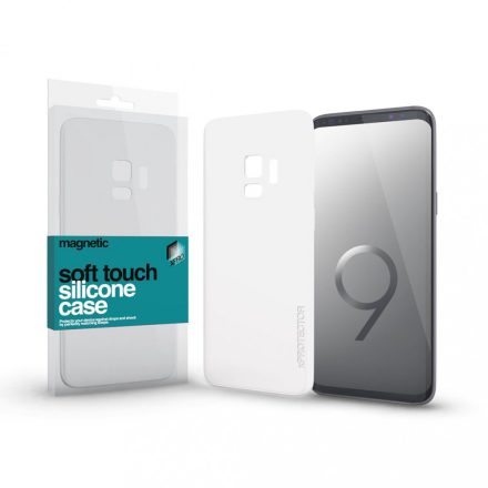 Magnetic Soft Touch Szilikon Case fehér Samsung S9 készülékhez