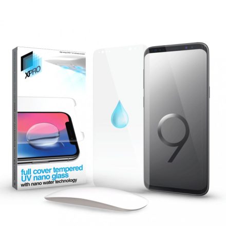 Full Cover Tempered UV nano Glass kijelzővédő Samsung S9 készülékhez