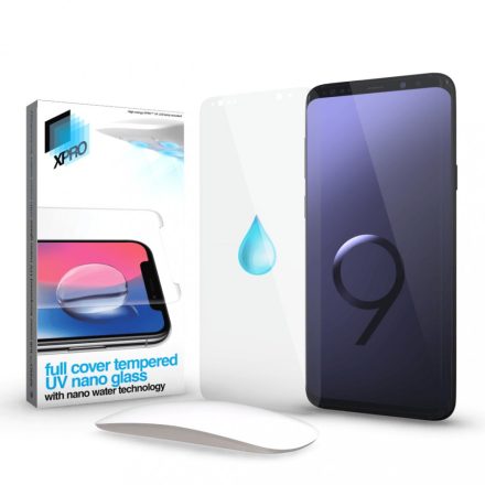 Full Cover Tempered UV nano Glass kijelzővédő Samsung S9+ készülékhez