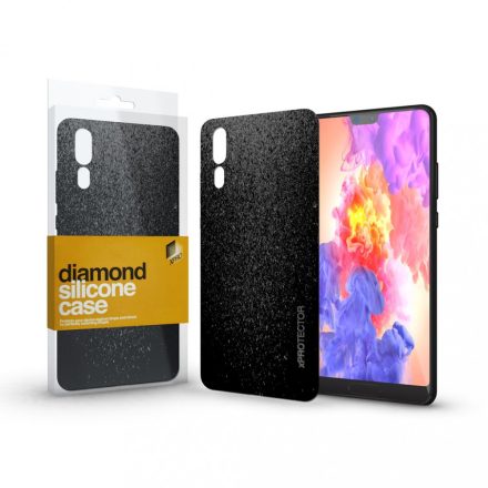 Szilikon tok (Diamond) Fekete Huawei P20
