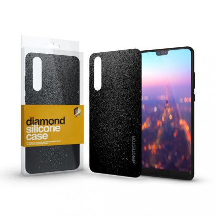 Szilikon tok (Diamond) Fekete Huawei P20 Pro
