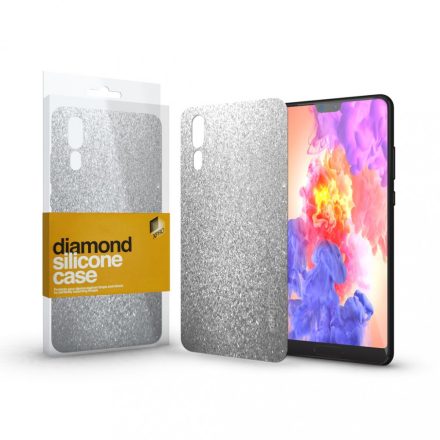 Szilikon tok (Diamond) Ezüst Huawei P20