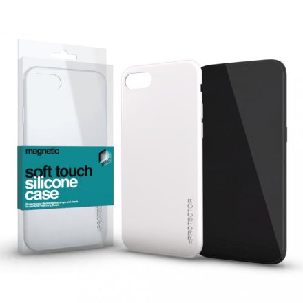 Magnetic Soft Touch Szilikon Case fehér iPhone Xs Max