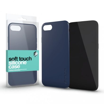 Soft Touch Szilikon Case sötétkék iPhone Xs Max