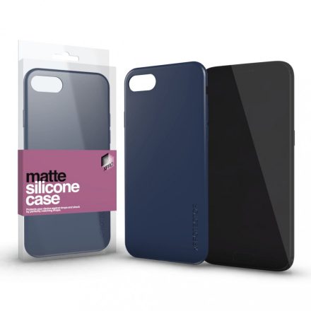 Szilikon matte tok ultra vékony sötétkék iPhone Xs Max