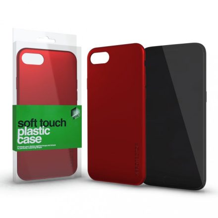 Plasztik tok Soft-touch felülettel piros Huawei Mate 20 Lite készülékhez