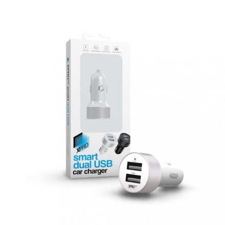 Smart Dual USB Car Charger White