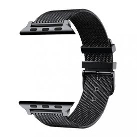   Apple Watch rozsdamentes. vékony acél szíj . Fekete. 42 44mm