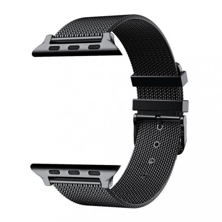 Apple Watch rozsdamentes. vékony acél szíj . Fekete. 42 44mm