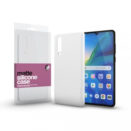 Szilikon matte tok ultra vékony opál fehér Huawei P30 