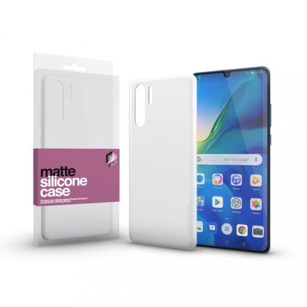 Szilikon matte tok ultra vékony opál fehér Huawei P30 Pro 