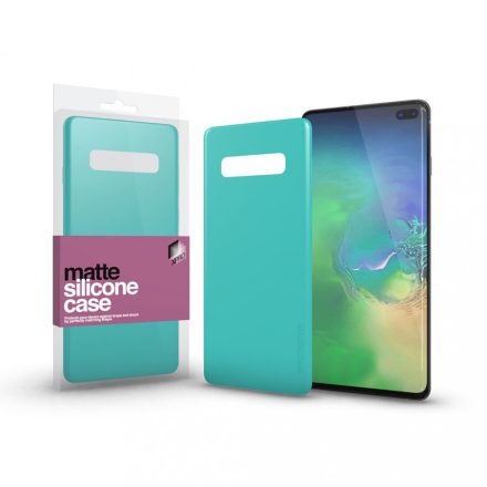 Szilikon matte tok ultra vékony mentazöld Samsung S10+