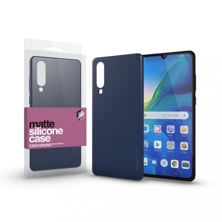 Szilikon matte tok ultra vékony sötétkék Huawei P30