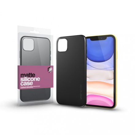 Szilikon matte tok ultra vékony fekete iPhone 11