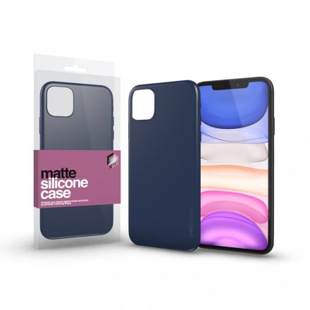 Szilikon matte tok ultra vékony sötétkék iPhone 11 Pro