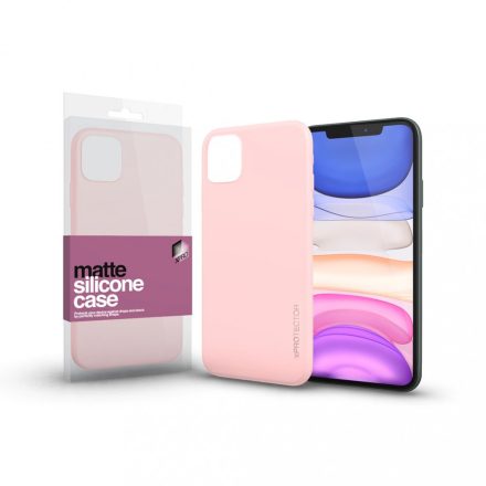 Szilikon matte tok ultra vékony Púder pink Apple iPhone 11 Pro Max