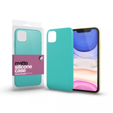 Szilikon matte tok ultra vékony mentazöld iPhone 11