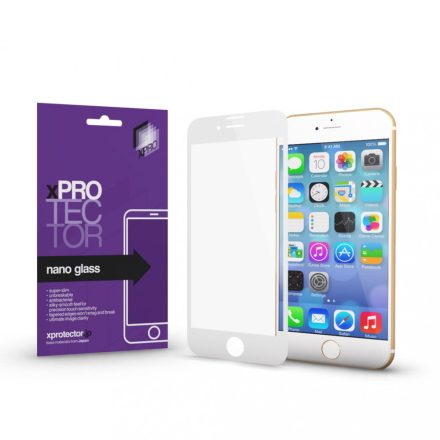 Nano Glass kijelzővédő fehér kerettel Apple iPhone 7 / 8