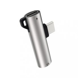 Devia Adapter Type-c to Type-c+Jack Ezüst