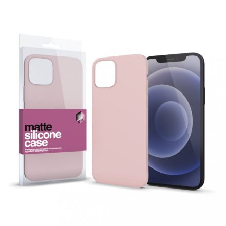 XPRO Szilikon matte tok ultravékony Púder pink Apple iPhone 12 Mini