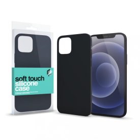 Soft Touch Silicone Case fekete iPhone 12 Mini