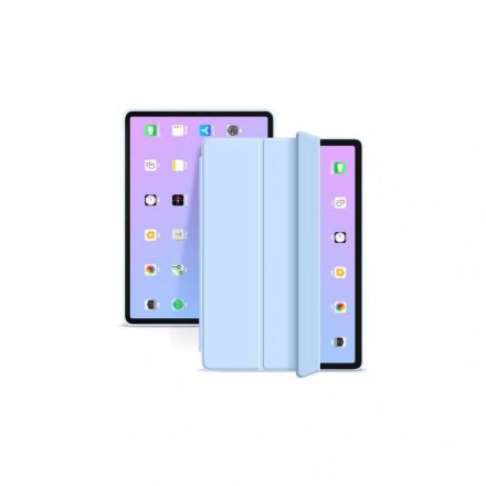 XPRO Smart Book tok pencil tartóval és teljesen átlátszó szilikon hátlappal világoskék ipad 9,7" 2017