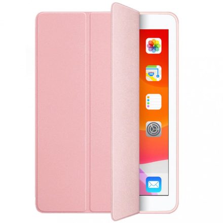XPRO Smart Book tok pencil tartóval és teljesen átlátszó szilikon hátlappal pink Apple Ipad 10,2" 2019