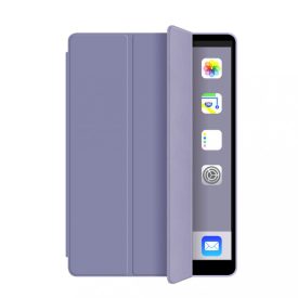   XPRO Smart Book tok pencil tartóval és teljesen átlátszó szilikon hátlappal lila ipad 10,2" 2019