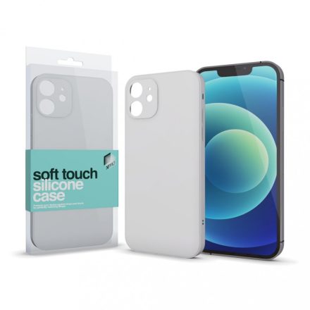 Soft Touch Szilikon Case Slim törtfehér iPhone 12