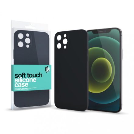 Soft Touch Szilikon Case Slim Fekete Apple iPhone 12 Pro Max