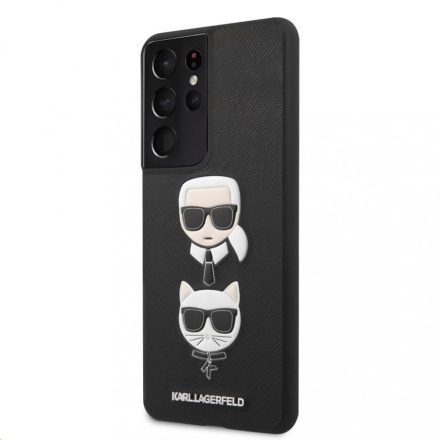 Karl Lagerfeld tok fekete KLHCS21LSAKICKCBK Samsung S21 Ultra